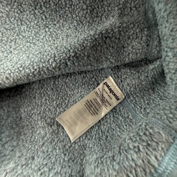Patagonia Fleece Jacket Women Medium Pullover Blue 1/4 Zip Logo Better Sweater - Picture 12 of 14